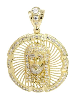 10K Gold Jesus Piece Pendant  |  10.4 Grams