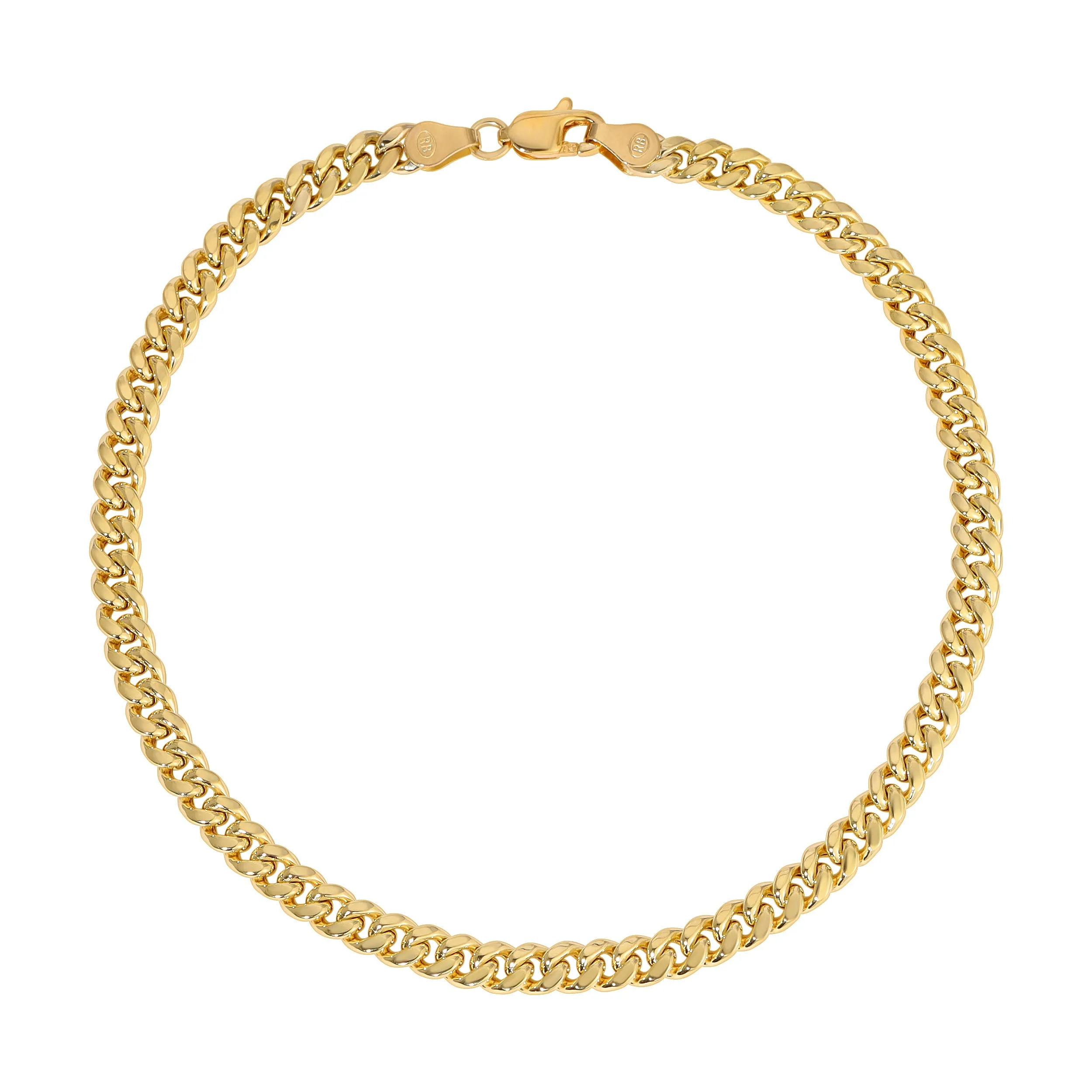 10K Yellow 4.00mm-11.00mm Hollow MIAMI CUBAN Bracelets