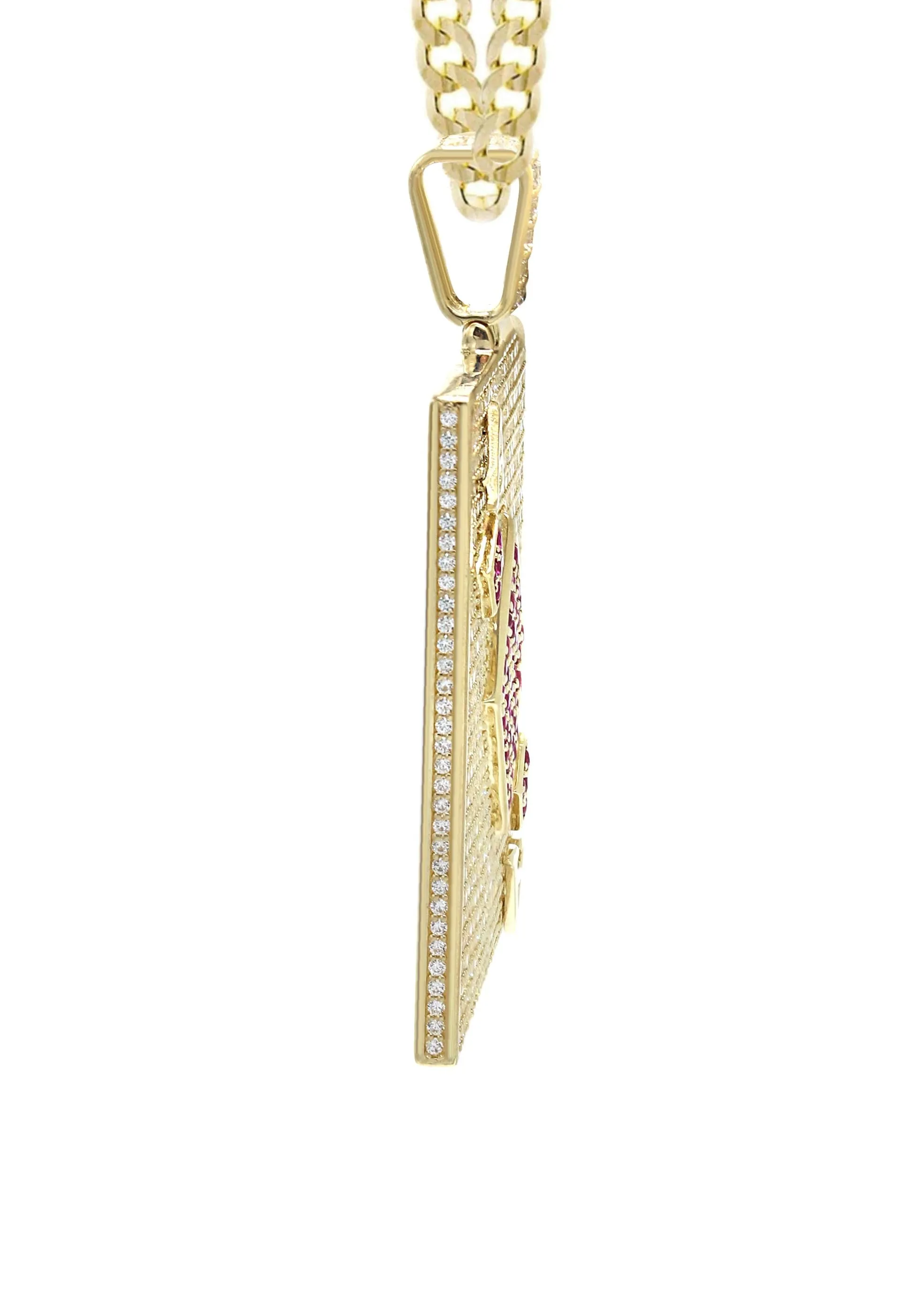 10K Yellow Gold Ace Of Spades Necklace | Appx. 24 Grams