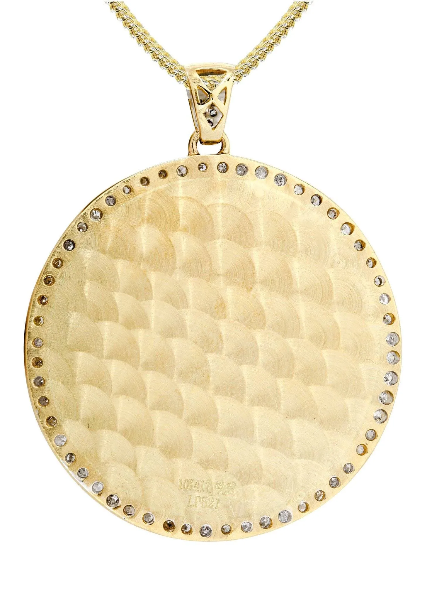 10K Yellow Gold Medusa Diamond Necklace  | 2.49 Carats