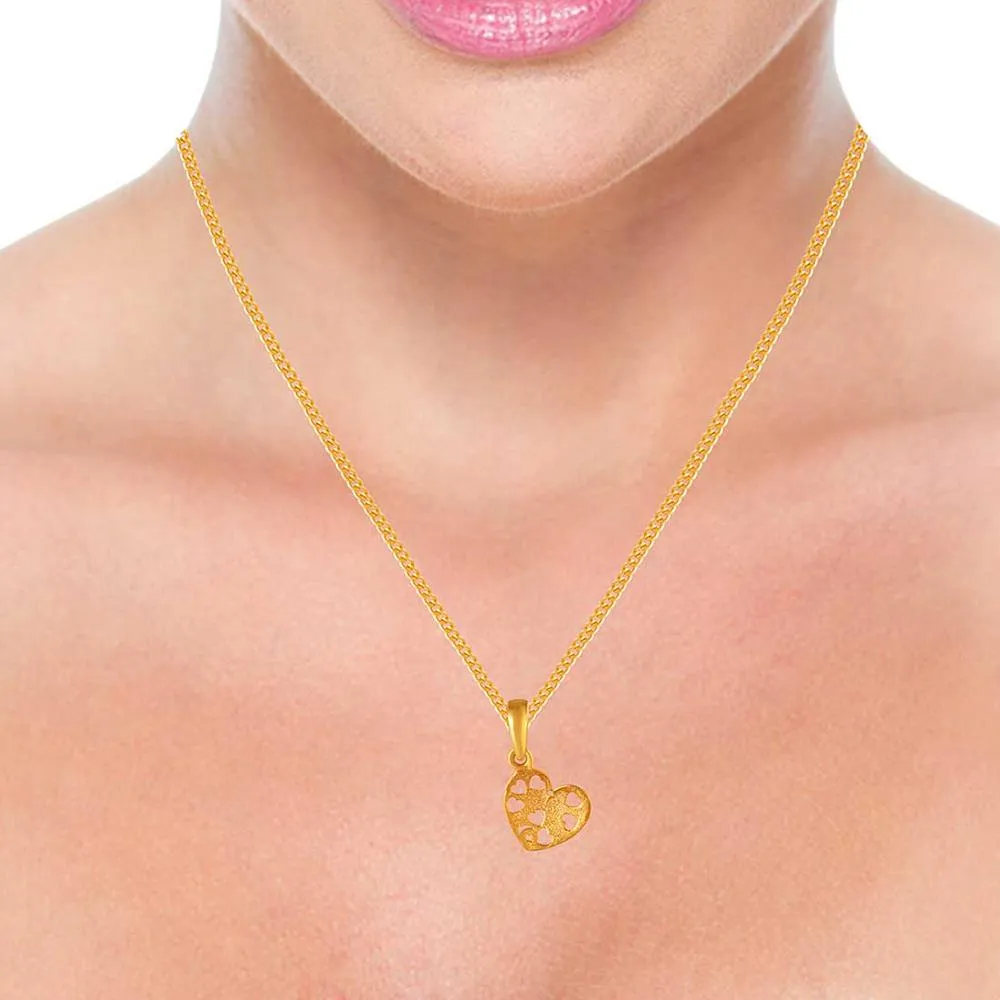 14k Dainty Heart Cutouts- Heart Pendant