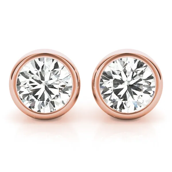 14K Gold Diamond Earring /Single Stone, Earrings/Studs
