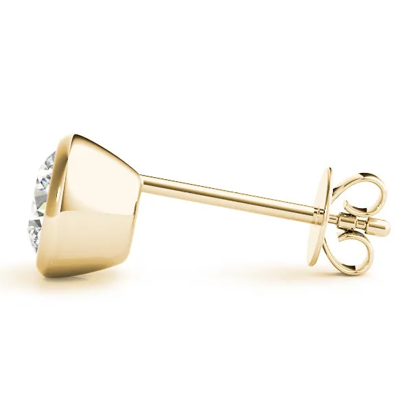 14K Gold Diamond Earring /Single Stone, Earrings/Studs