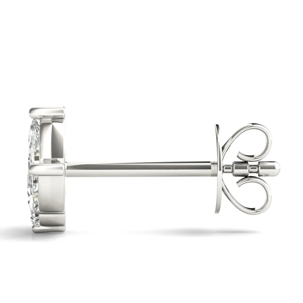 14K Marquise Diamond Earring