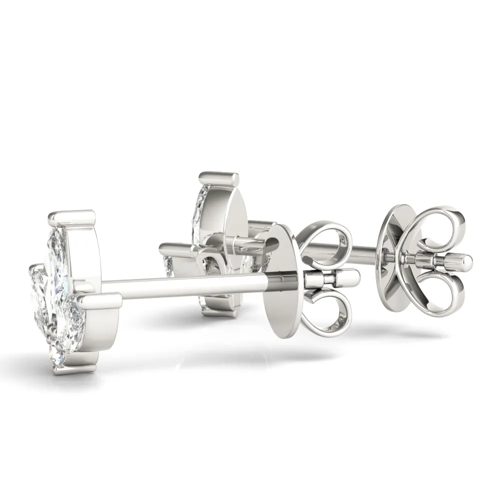 14K Marquise Diamond Earring