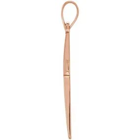 14K Rose 20x13.7 mm Cross Pendant