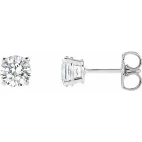 14K White 1 CTW Natural Diamond Stud Earrings