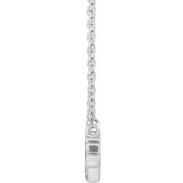 14K White Gold Lowercase Script Gigi 18" Necklace