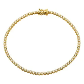 14K Yellow Gold 1.00ct Diamond Tennis Bracelet