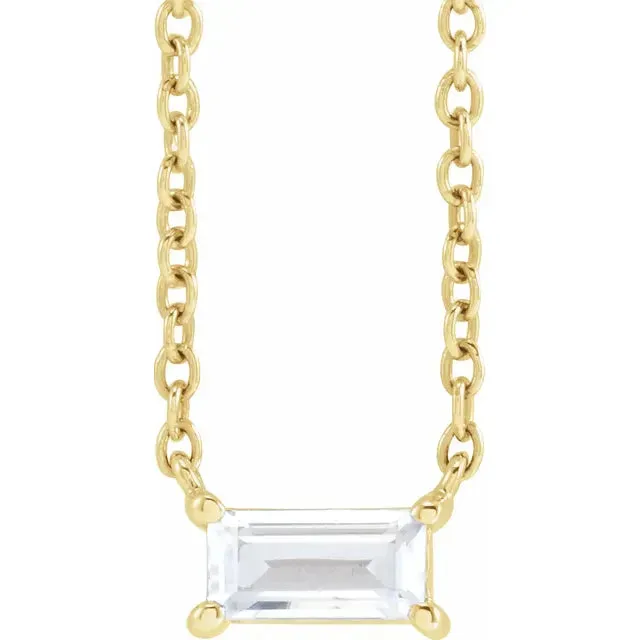 14K Yellow Gold 1/3 CT Lab-Grown Diamond 16-18" Necklace