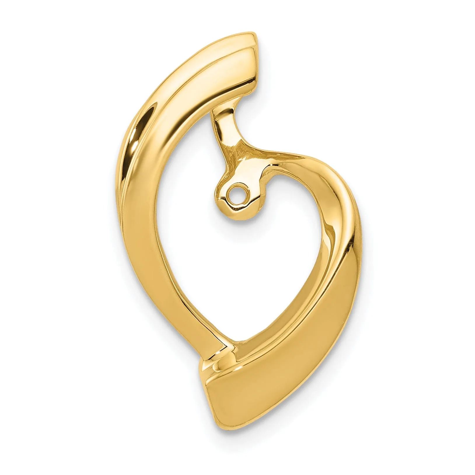 14k Yellow Gold Peg Set Chain Slide Pendant