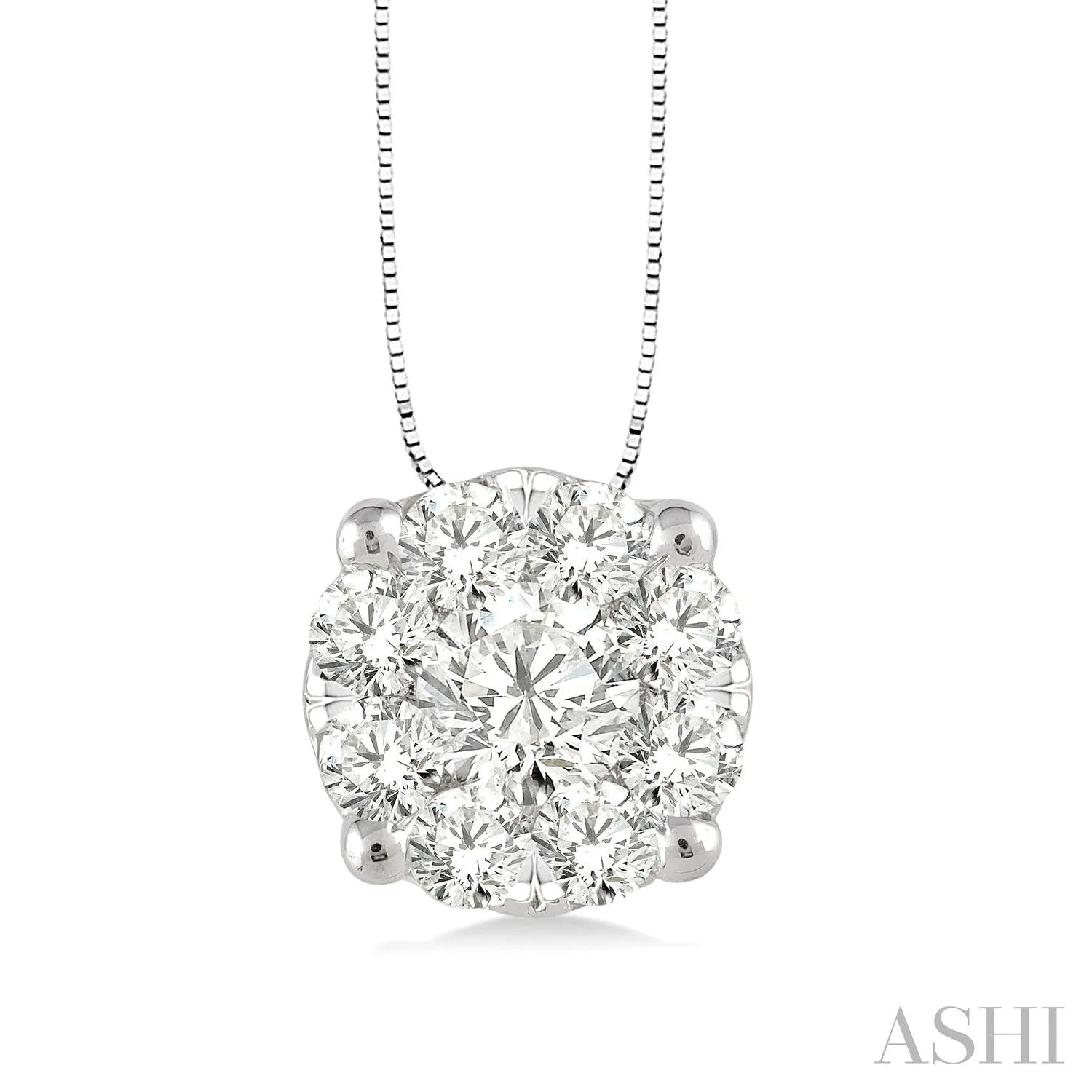 14KW "Lovebright" Diamond Pendant w/ 0.35 ctw and 18" Chain