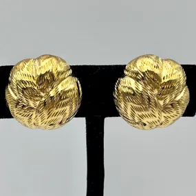1960s Crown Trifari Gold Clip Earrigns
