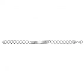 Acotis Silver Id Bracelet Curb G2108