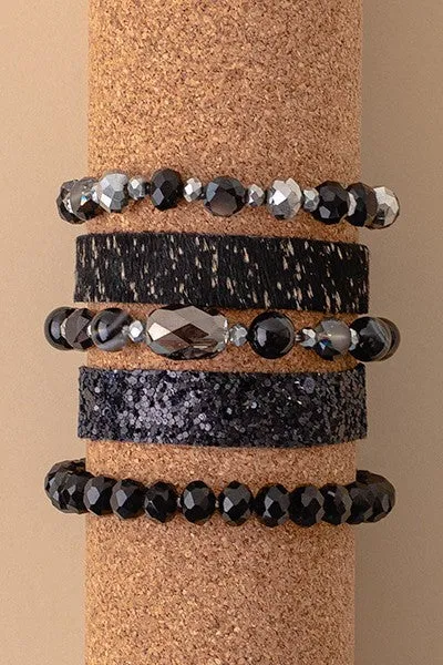 Animal Print Stacked Bracelets