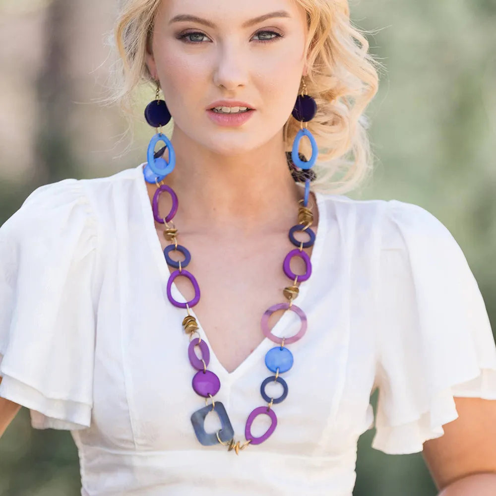 Anju Omala Pleasing Pastels Collection Necklace Links and Brass