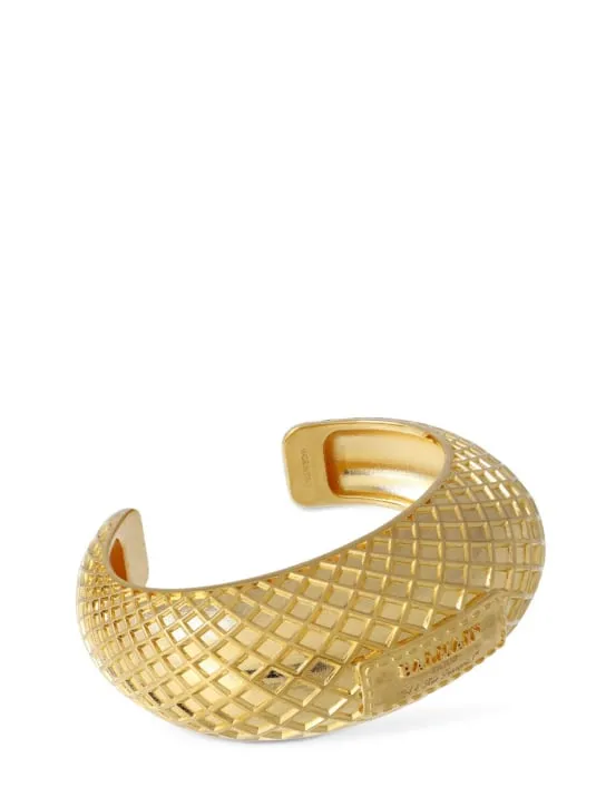 Balmain   Signature Grid brass bracelet 
