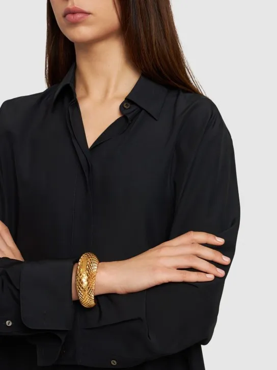 Balmain   Signature Grid brass bracelet 