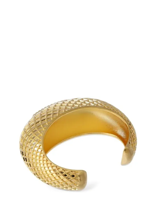 Balmain   Signature Grid brass bracelet 