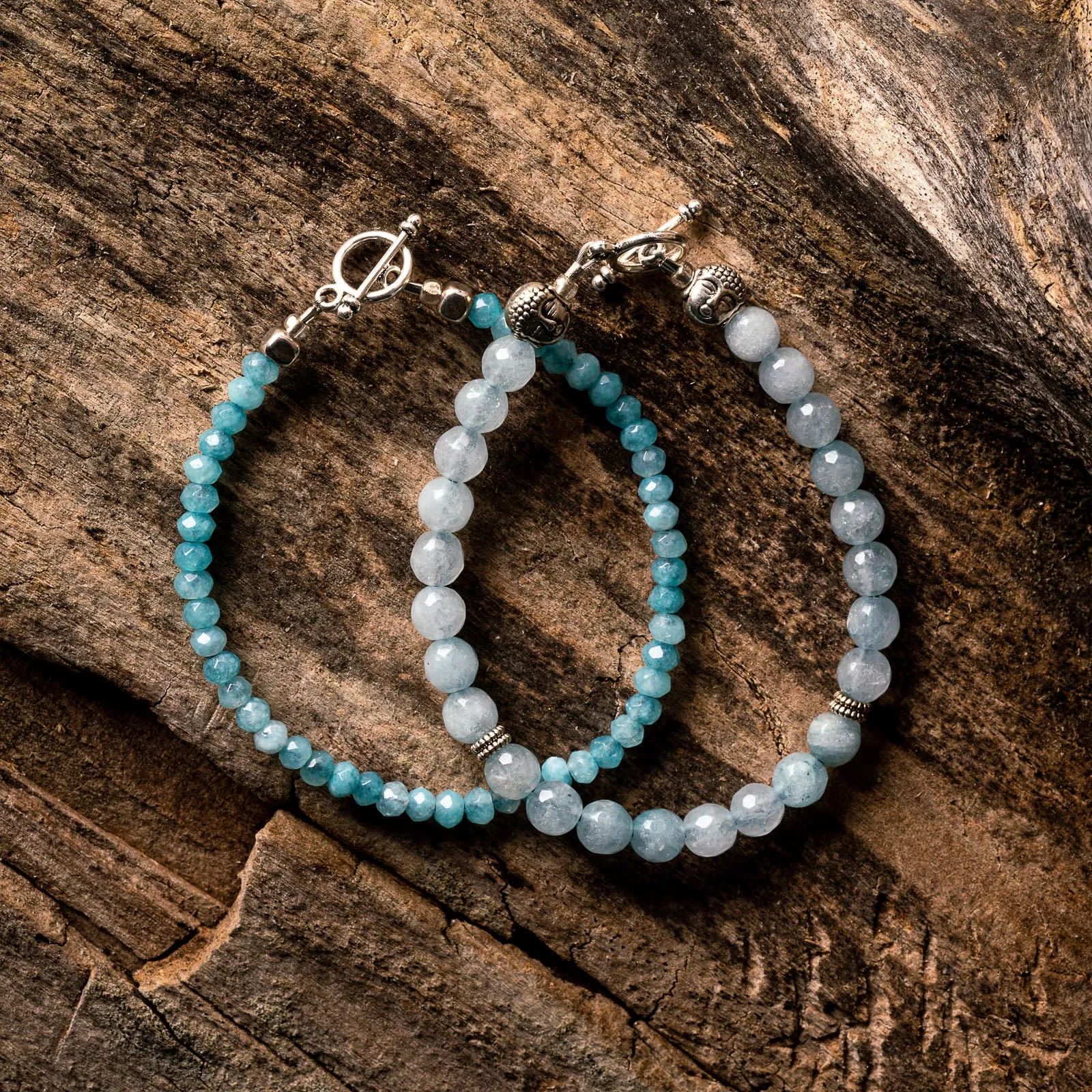 Blue Jade Natural Gemstone Bracelet