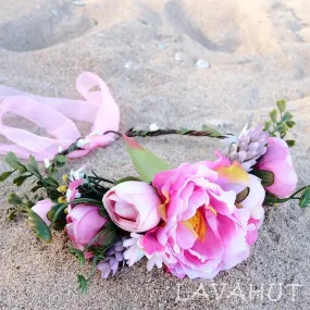 Bohemian Pink Flower Crown