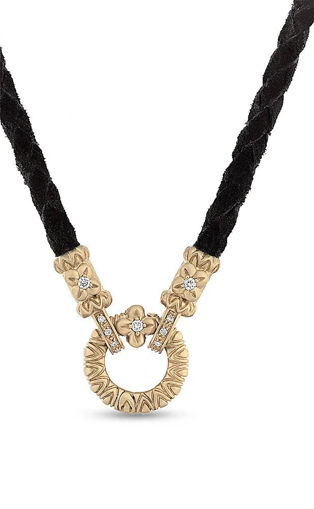 Braided Suede Necklace –  Diamond