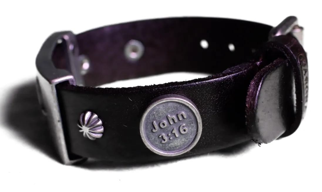 BRLTHCROSS Brown Leather Bracelet w/Cross Concho *CLOSEOUT*