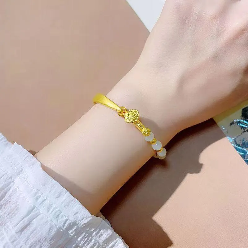 Buddhisttemple Hetian Jade Prosperity Bracelet