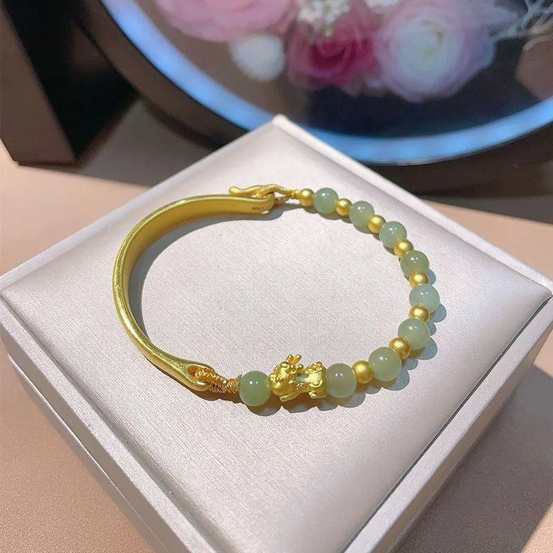 Buddhisttemple Hetian Jade Prosperity Bracelet