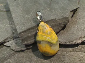 Bumble Bee Jasper, Sterling Silver Pendant