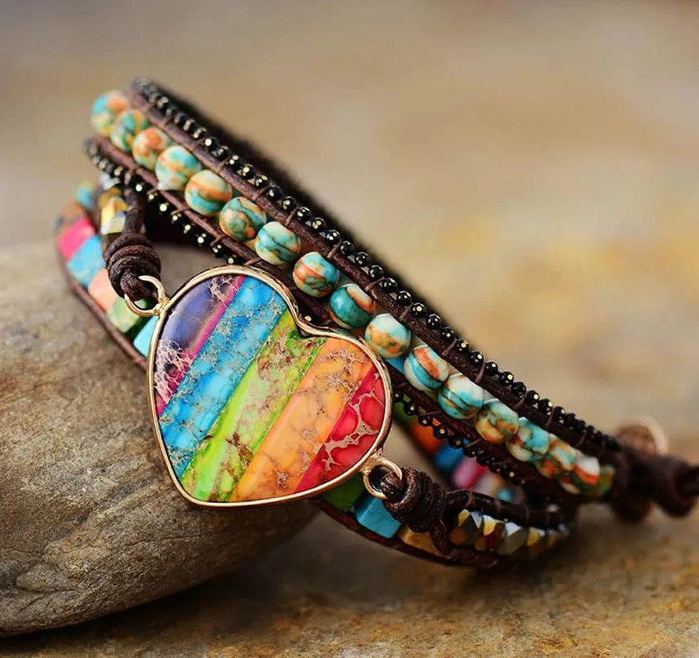 Chakra Moonlight Protection Wrap Bracelet