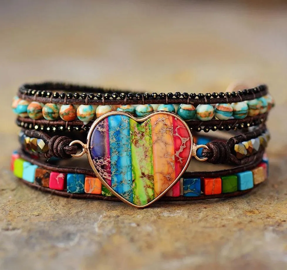 Chakra Moonlight Protection Wrap Bracelet