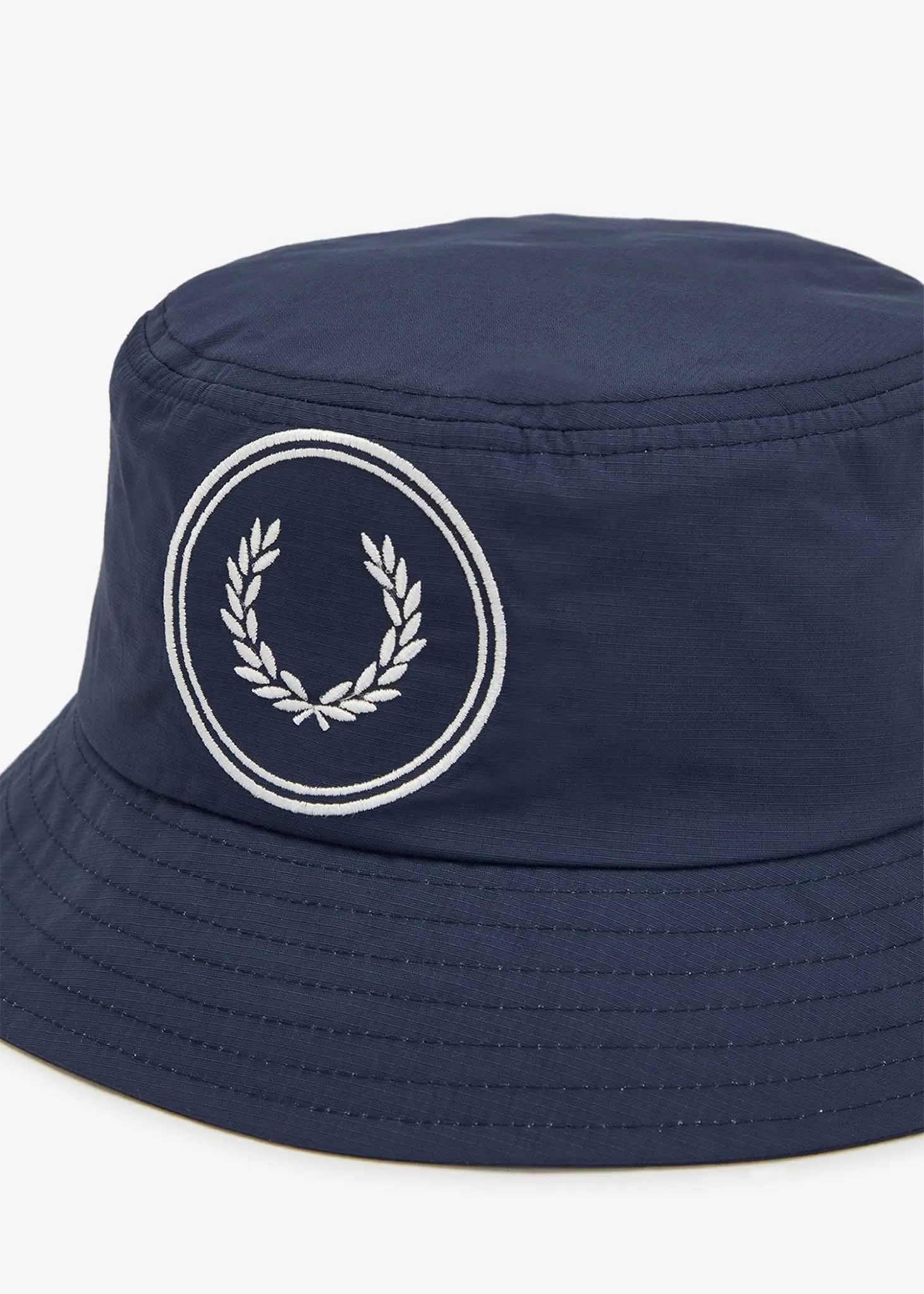 Circle branded ripstop bucket hat - navy