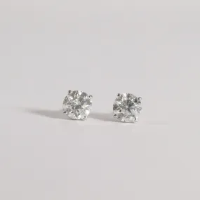 Classic Natural Diamond Studs - 4 Prong
