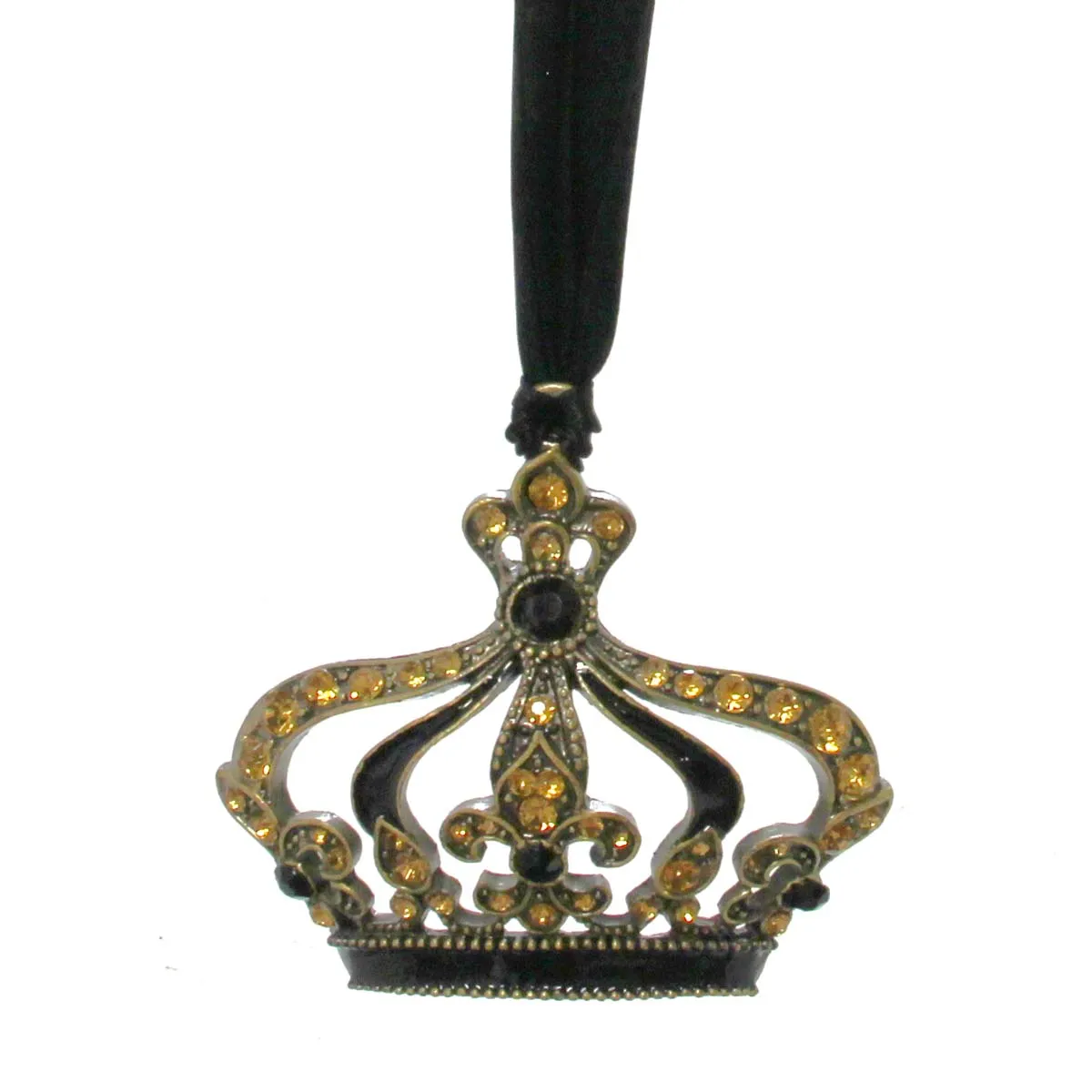 Cloisonne Enamel Crown Black