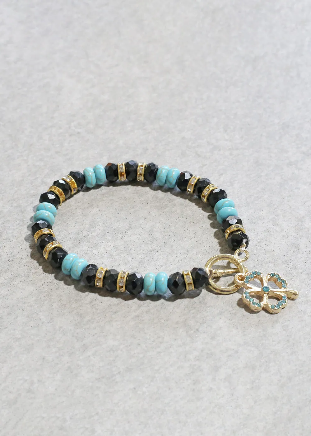 Clover Charm Beaded Bracelet