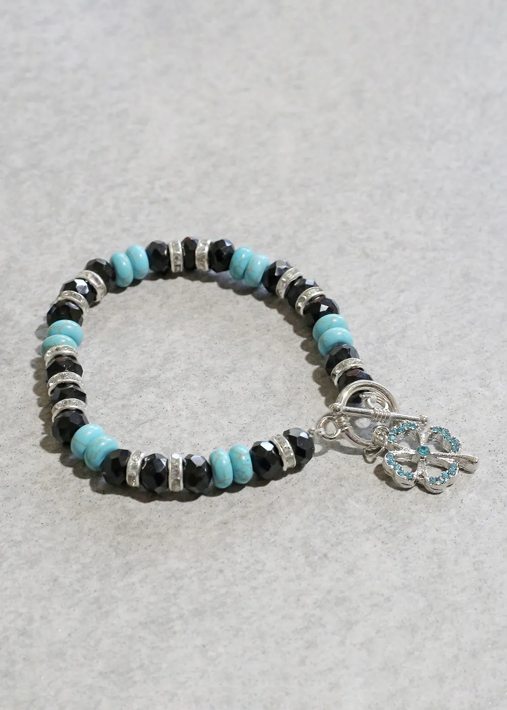 Clover Charm Beaded Bracelet