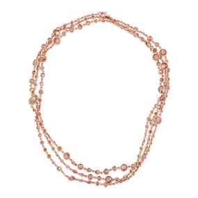 Cognac Diamond Long Necklace