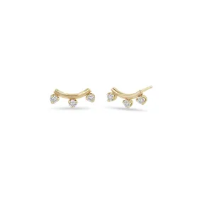 Curved Bar Diamond Studs
