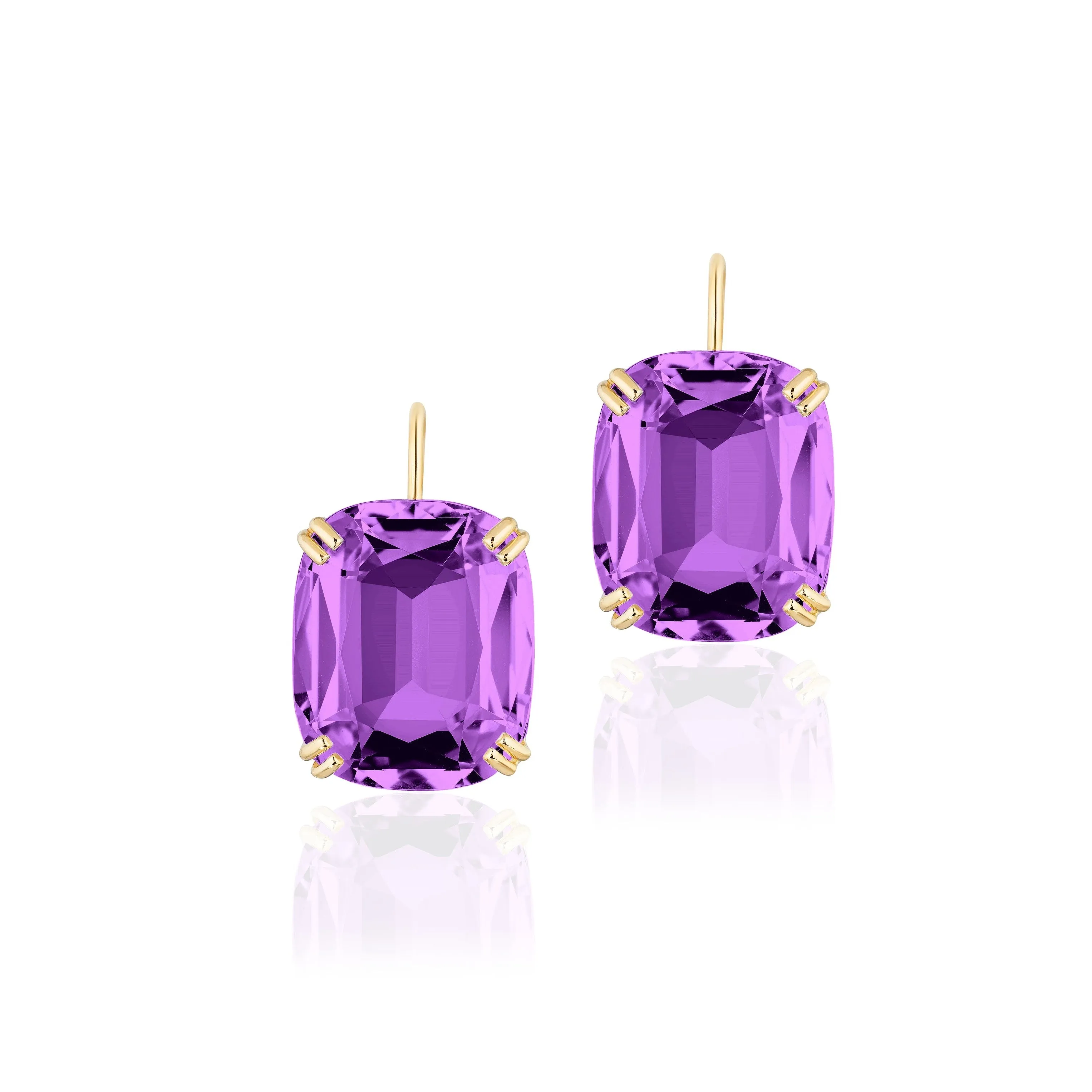 Cushion-Cut Wire Earrings