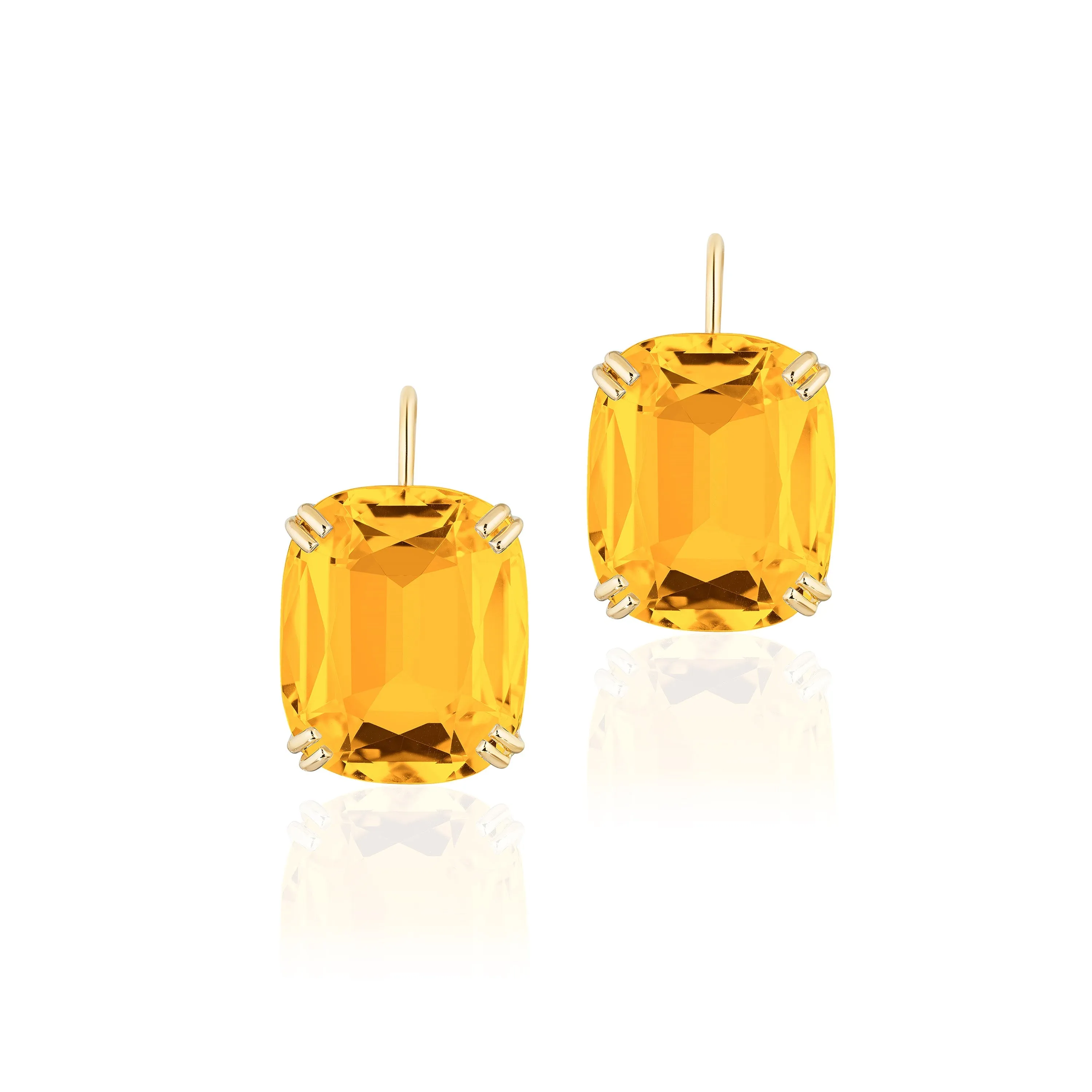 Cushion-Cut Wire Earrings