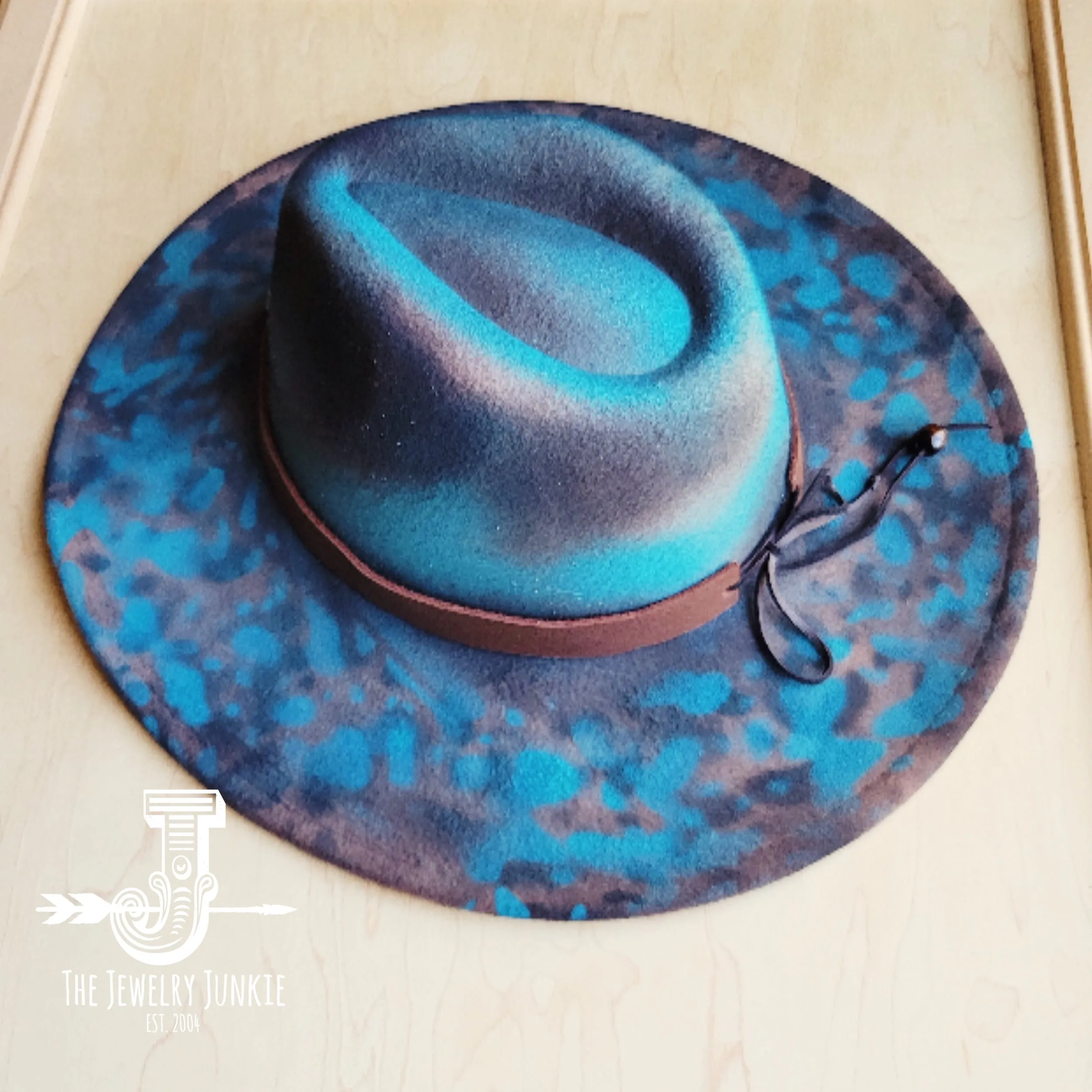 CUSTOM Hand-Painted Cowgirl Western Boho Hat & Band (A9)