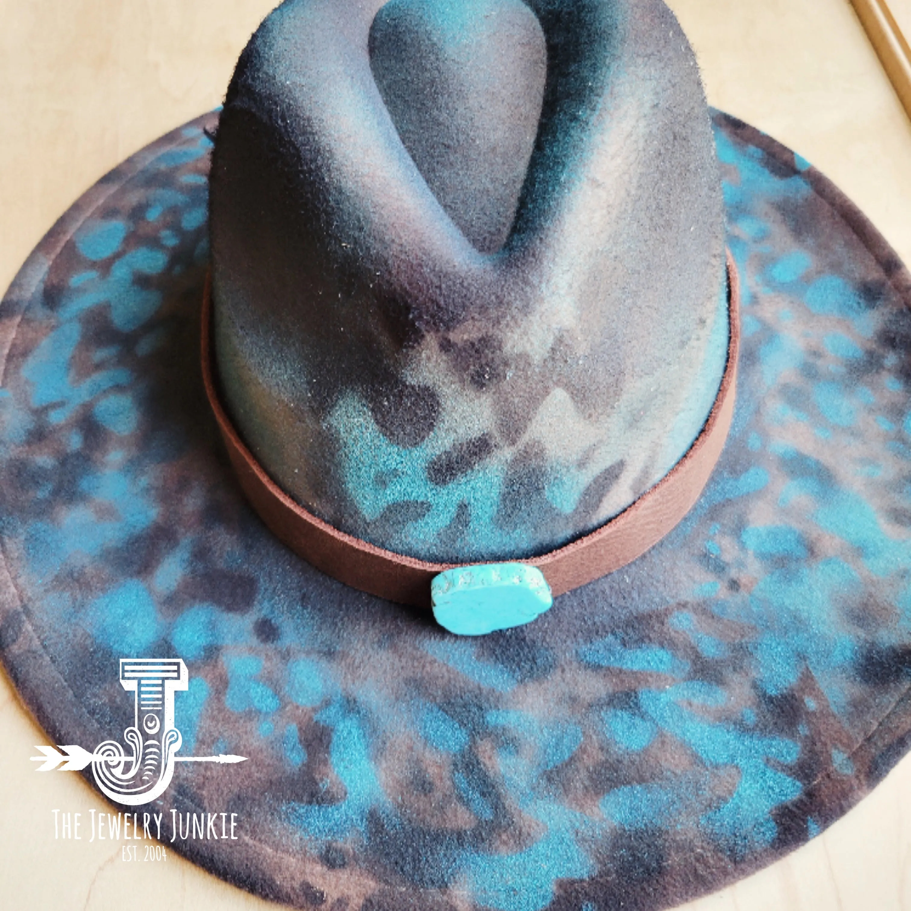 CUSTOM Hand-Painted Cowgirl Western Boho Hat & Band (A9)