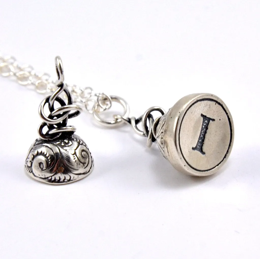 Custom Initial Letter Seal Stamper Necklace