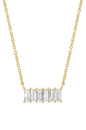 Diamond Baguette Staple Necklace