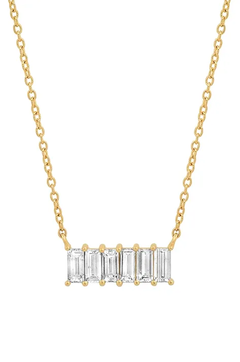 Diamond Baguette Staple Necklace