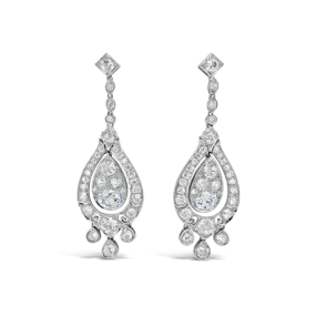 Diamond Chandelier Estate Earrings