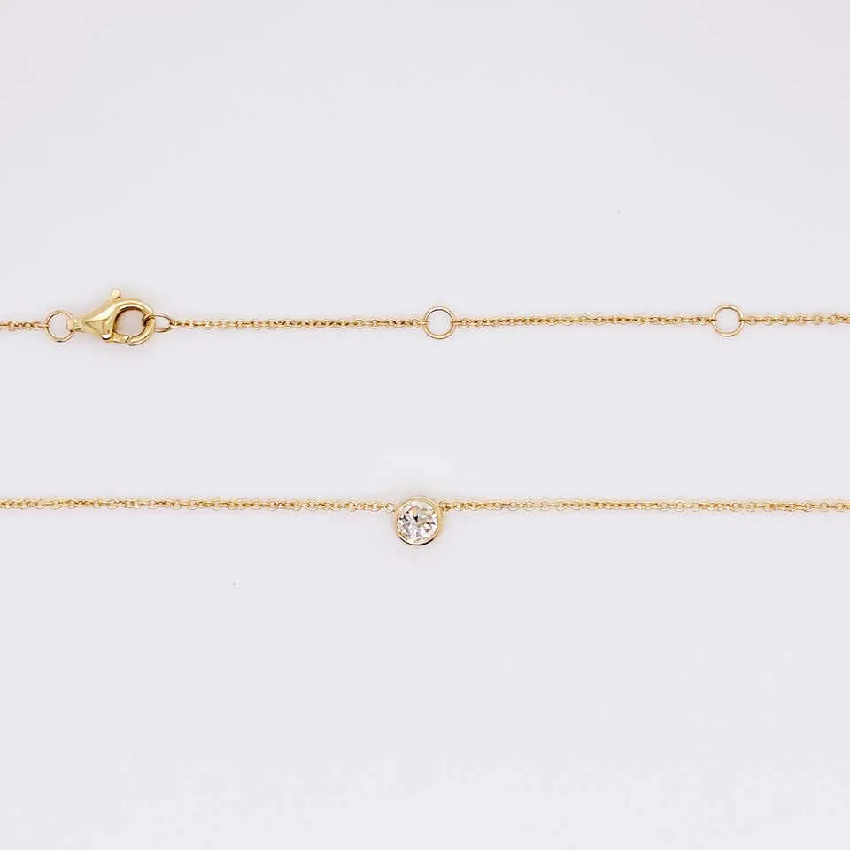 Diamond Gold Bezel Necklace