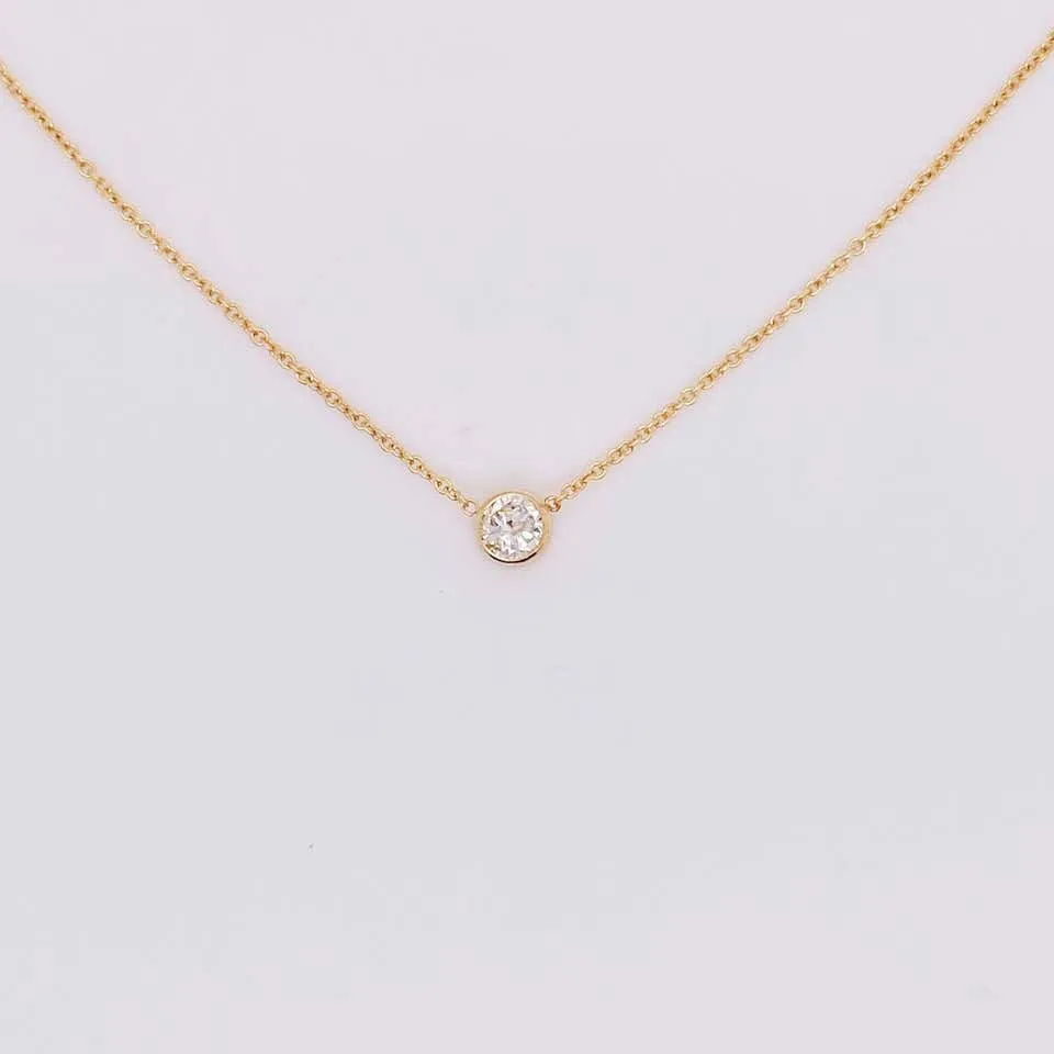 Diamond Gold Bezel Necklace