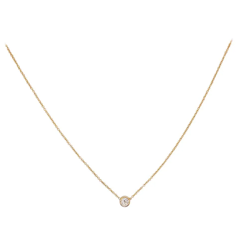 Diamond Gold Bezel Necklace